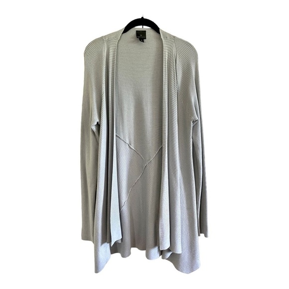 WORTHINGTON, WOMENS GREY, RIBBED, LIGHTWEIGHT SWEATER. KNEE LENGTH. SIZE L - Picture 1 of 5